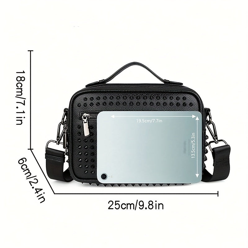 Trendbay Studded Square Crossbody Bag