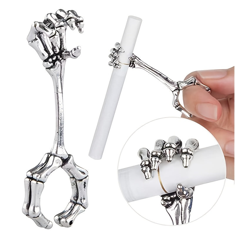 Trendbay Unisex Skull Design Cigarette Holder Ring