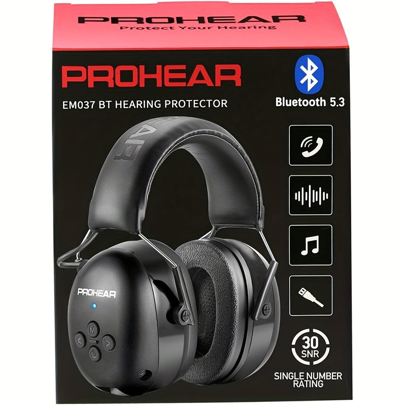 Trendbay Wireless Noise-Canceling Ear Muffs – Bluetooth 5.0, Foldable Hearing Protection Headphones for Study, Work & Music