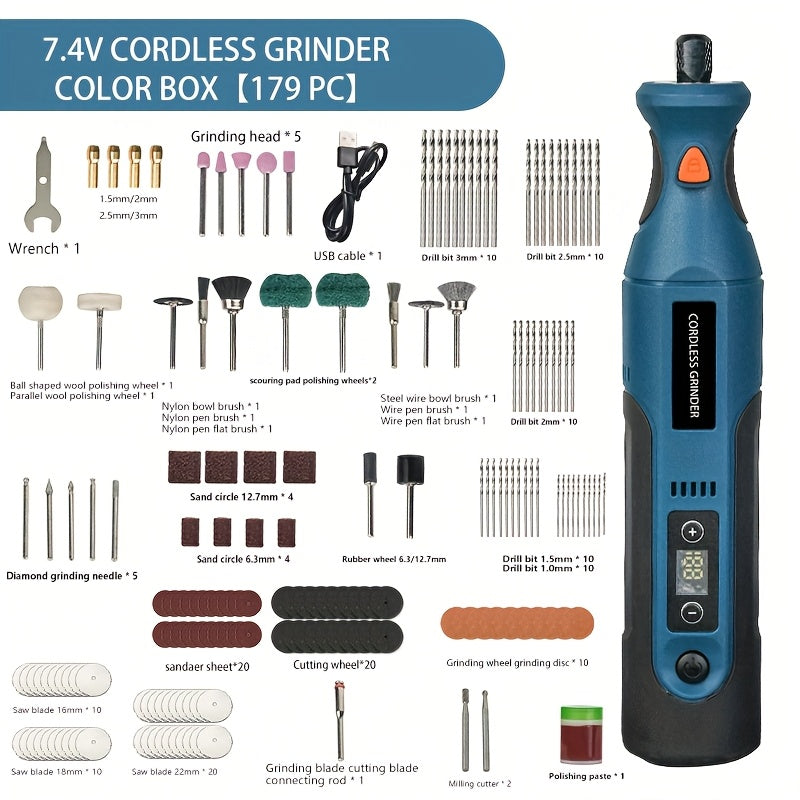 Trendbay 7.4V Rechargeable Electric Grinder & Polishing Tool