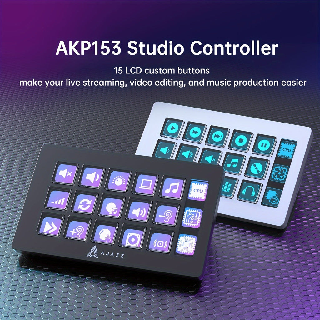 Trendbay 15-Key Stream Controller Programmable Macro Keyboard Console