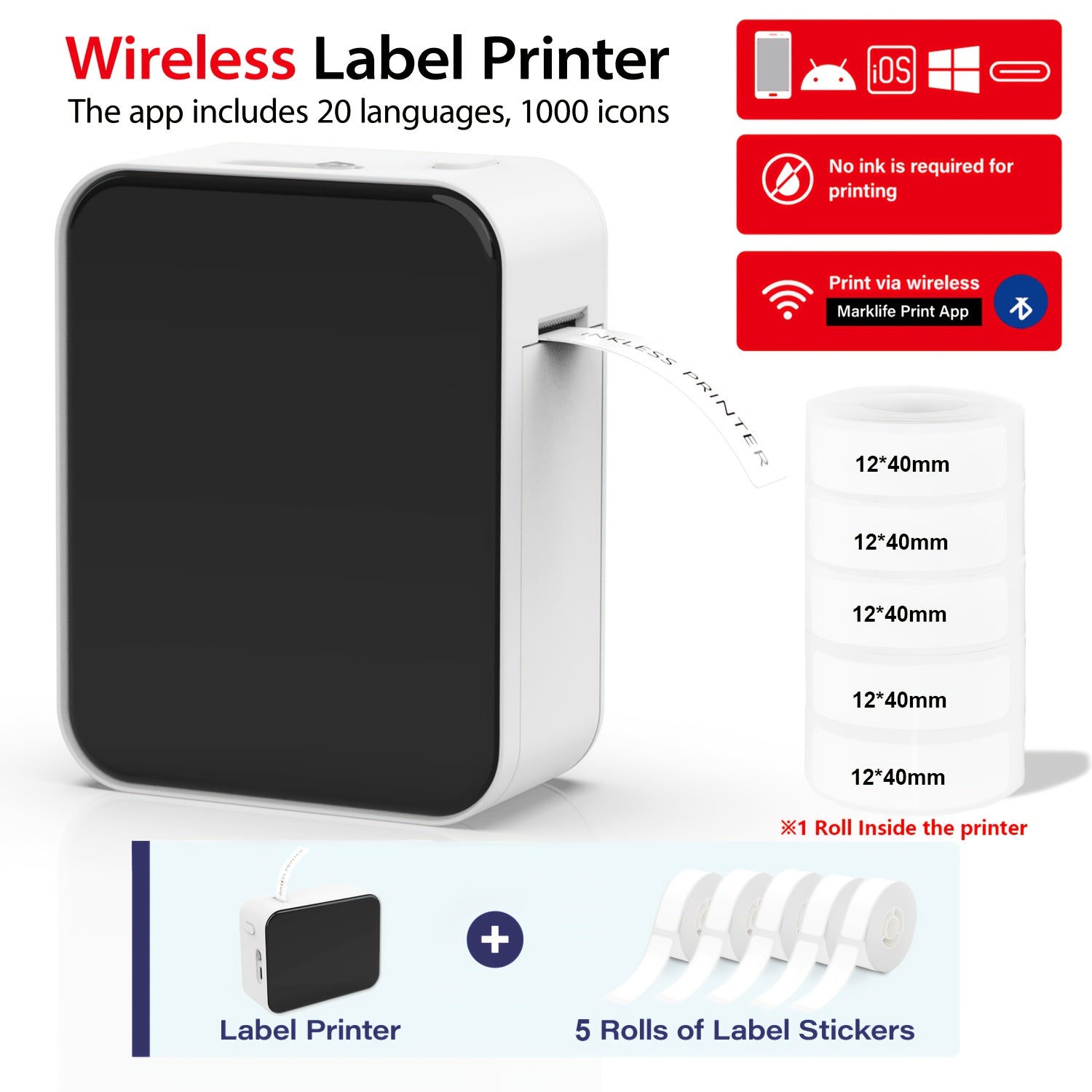 Trendbay P15 Wireless Label Maker Printer