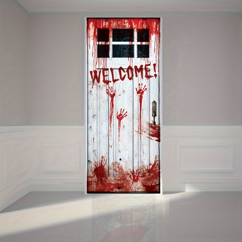 Trendbay 182 × 72CM Halloween Door Sticker Bloody Hand “Welcome”