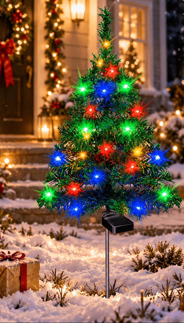 Trendbay 4-Piece Solar Christmas Tree Lights – IP65 Outdoor