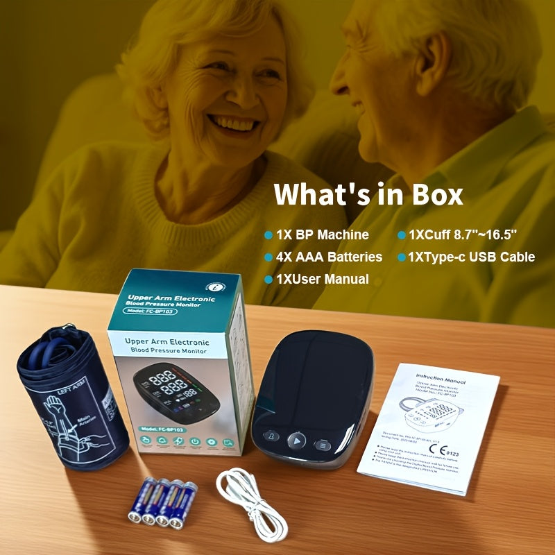 Trendbay Digital Blood Pressure Monitor – Heart Rate, Dual User, LED Display
