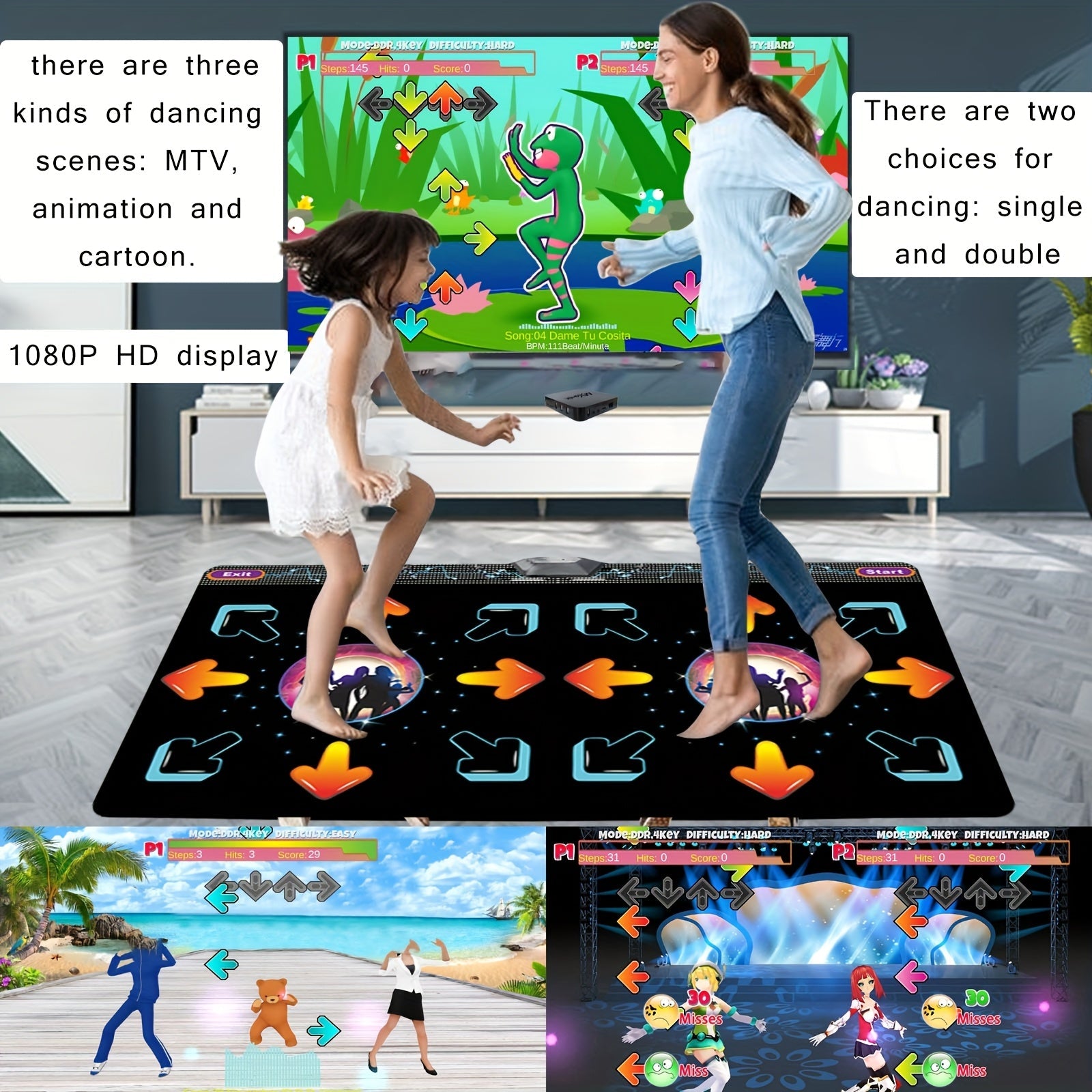 Trendbay Plug & Play Dance Game with Motion Controllers & HD Pad