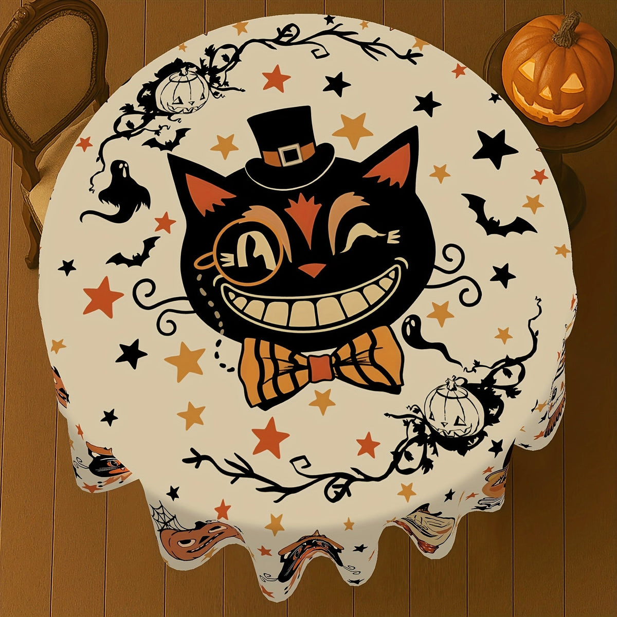Trendbay Halloween Tablecloth 60 × 120 in / 152 × 305 cm Polyester Rectangular
