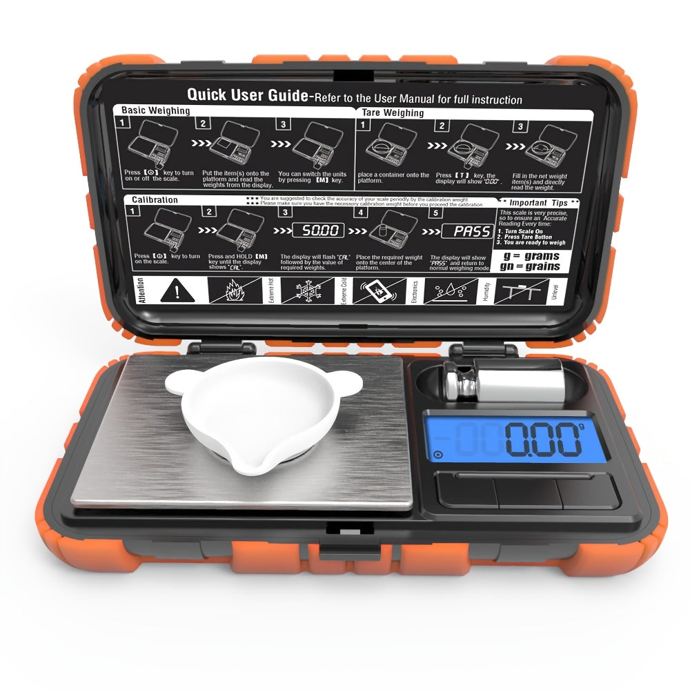 Trendbay 200g x 0.01g Digital Pocket Scale – Portable Electronic Jewelry Scale with 50g Calibration Weight