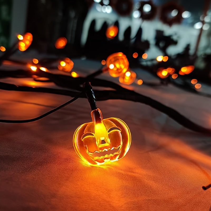 Trendbay 6FT 54-LED Pumpkin Vine String Lights – Orange Acrylic