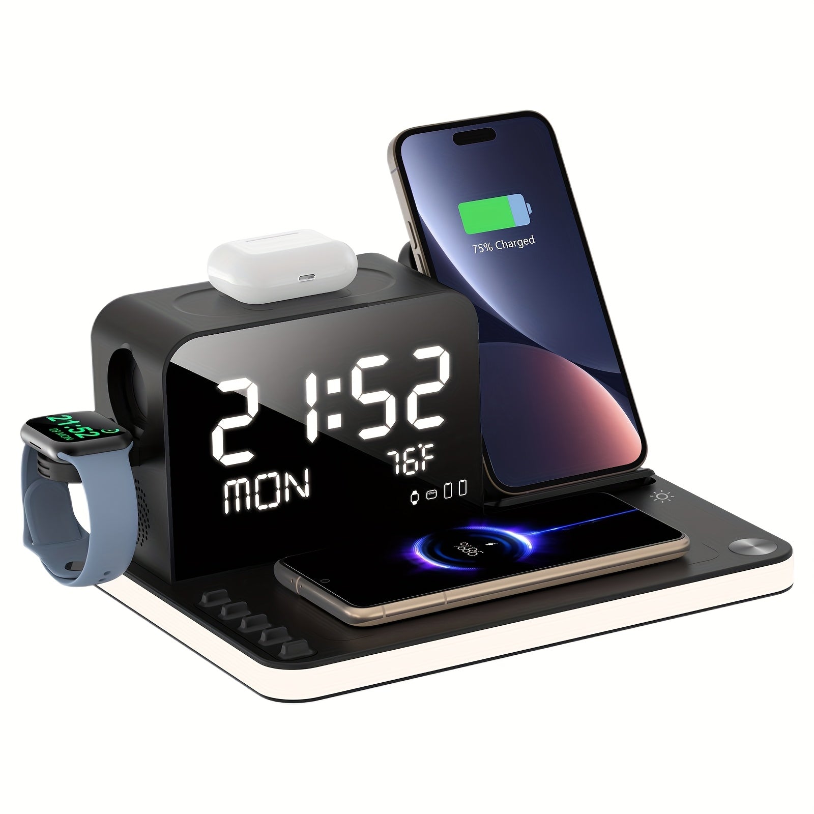 Trendbay 7-in-1 Wireless Charging Station with Night Light