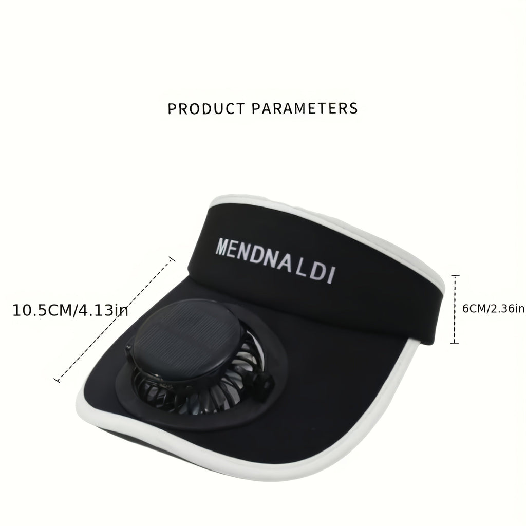 Trendbay Solar & USB Rechargeable Fan Hat for Outdoor Use