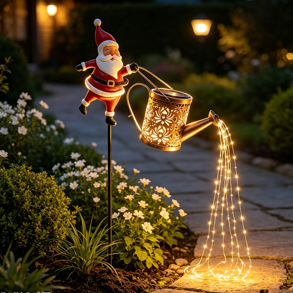 Trendbay 82CM Solar Santa Claus Kettle Light for Christmas
