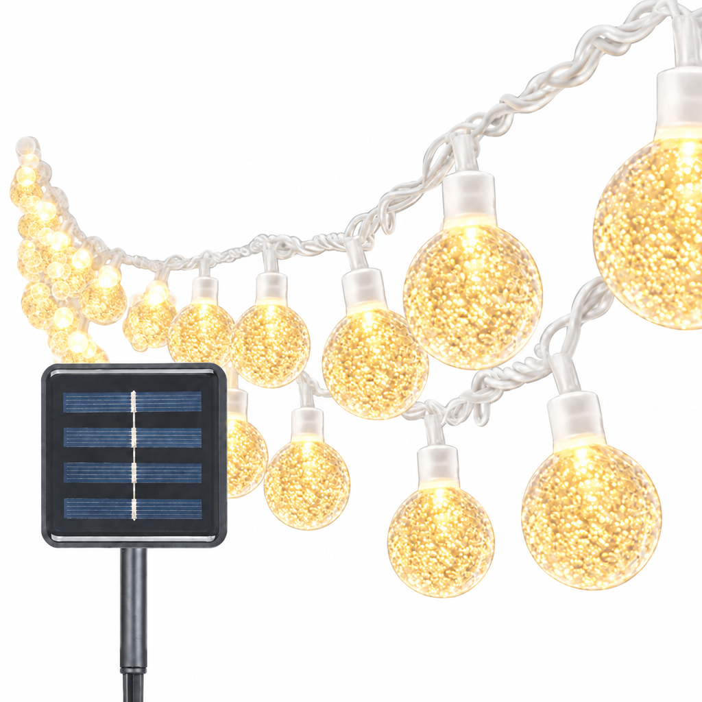 Trendbay 21.95M 200LED Crystal Globe Solar String Lights
