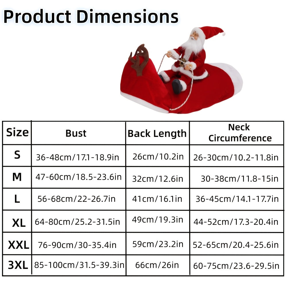 Trendbay Christmas Dog Costume Santa Claus Riding Reindeer