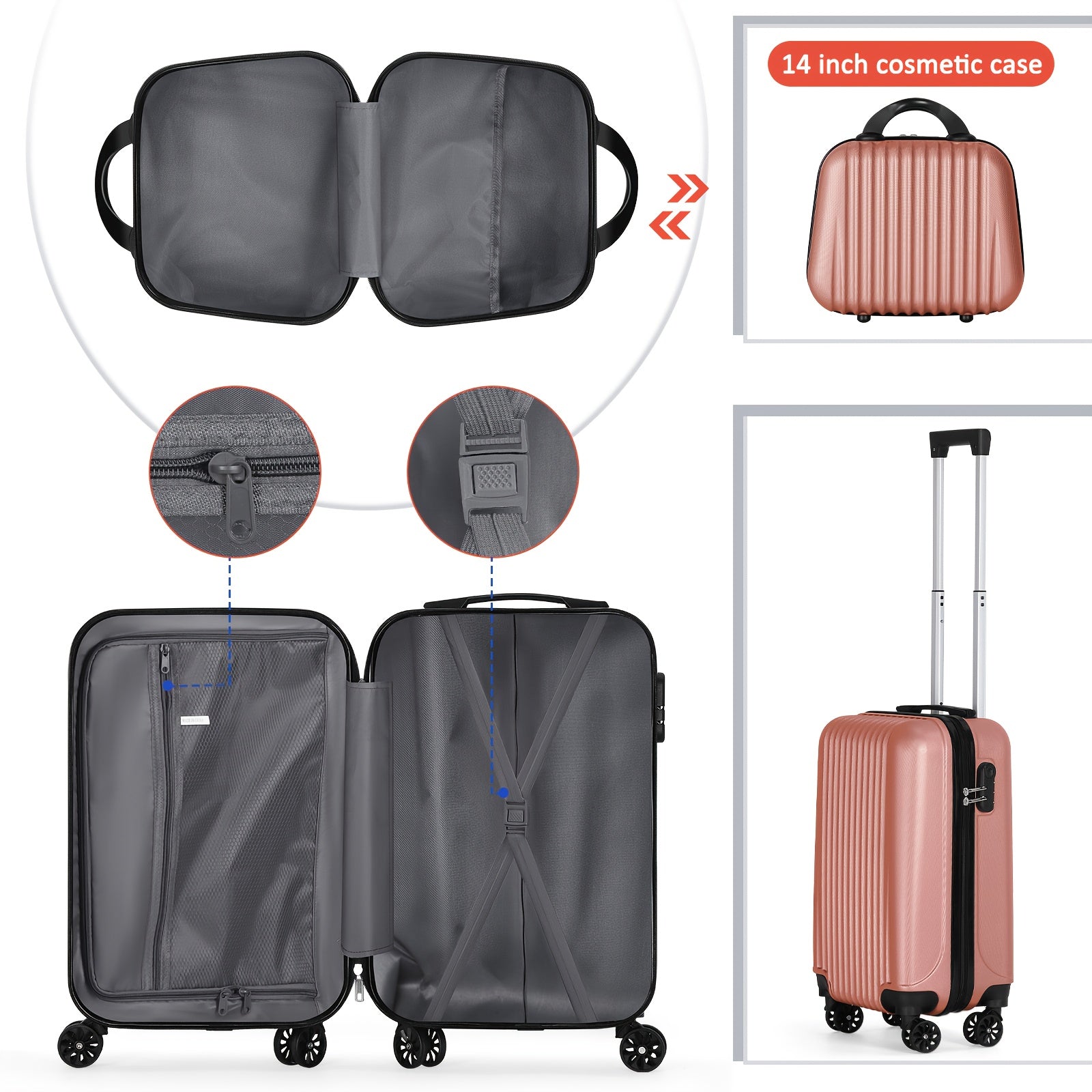 Trendbay 2-Piece Carry-On Luggage Set