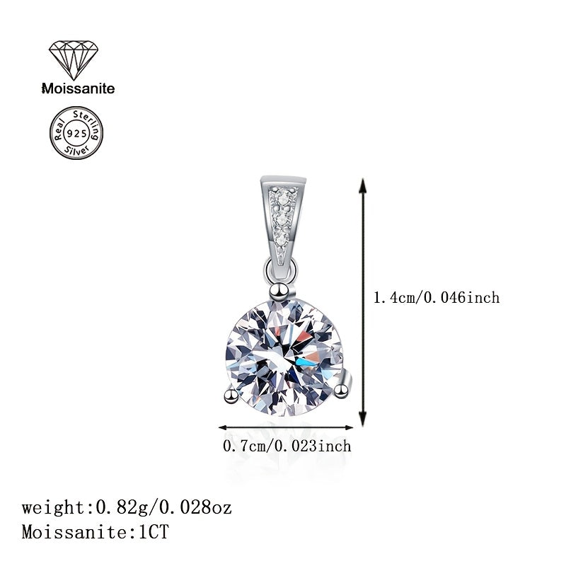 Trendbay 1 Carat Moissanite Teardrop Pendant