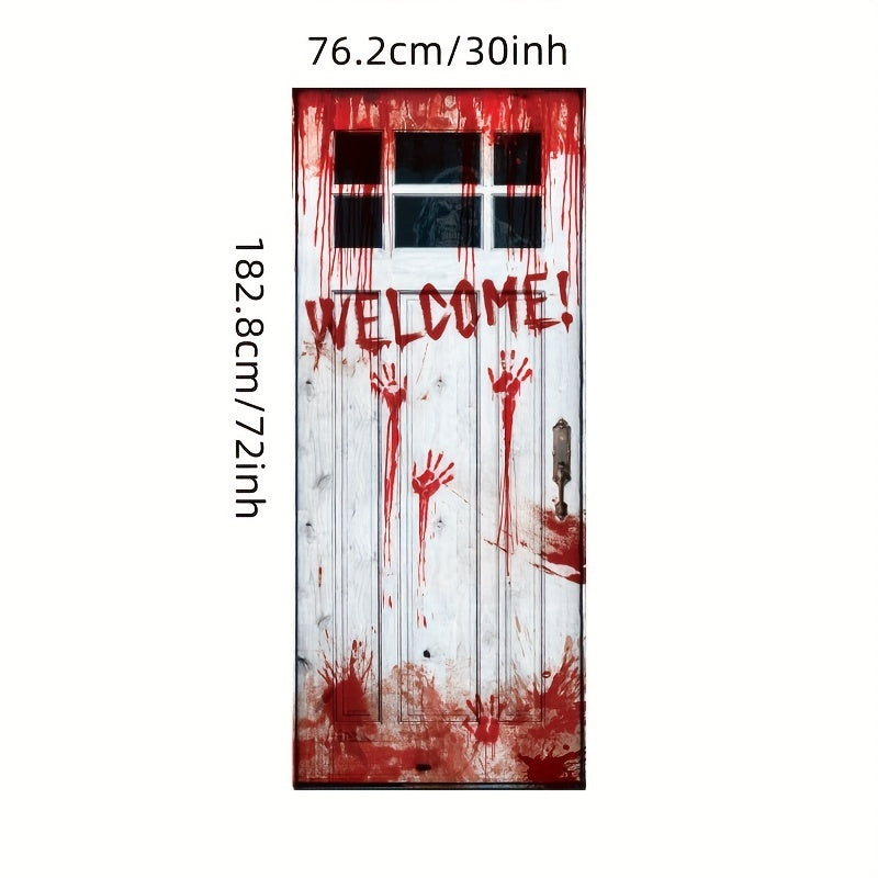 Trendbay 182 × 72CM Halloween Door Sticker Bloody Hand “Welcome”
