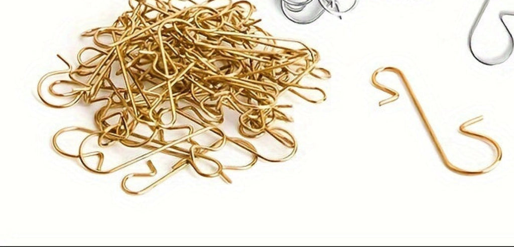 Trendbay 60pcs Gold Metal Christmas Ornament Hooks  Hangers