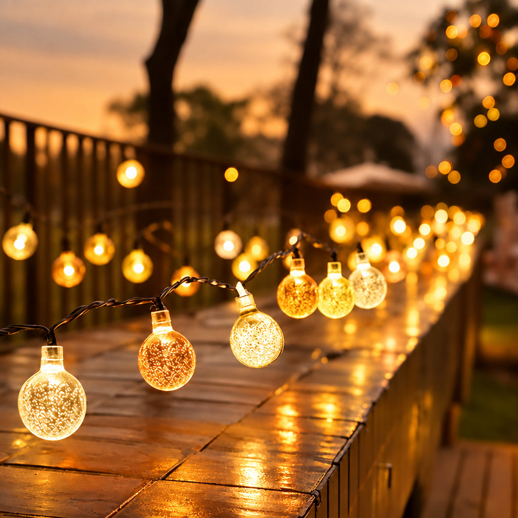 Trendbay 21.95M 200LED Crystal Globe Solar String Lights