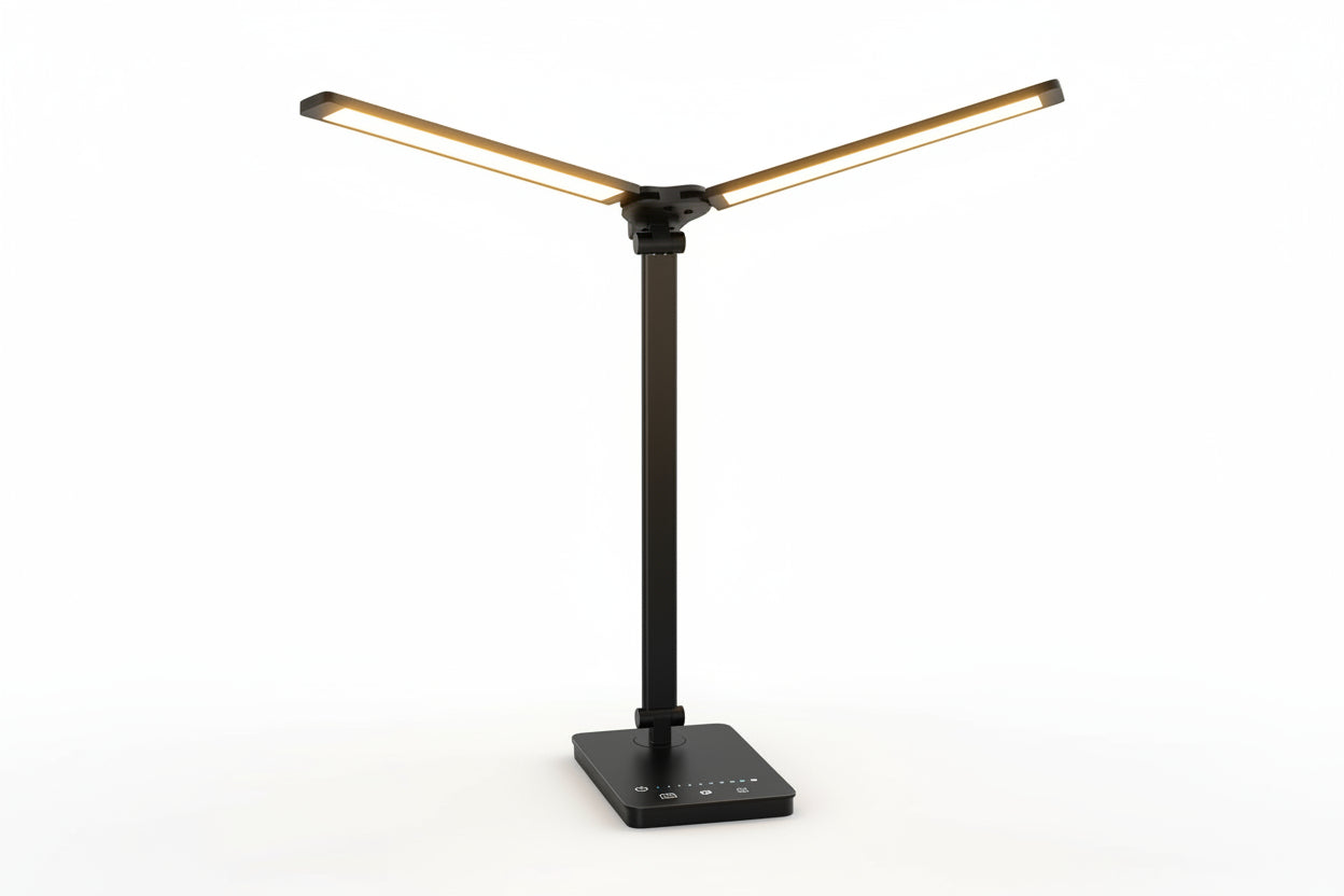 Trendbay Double Head LED Desk Lamp – 50 Modes, Touch Control & Smart Memory