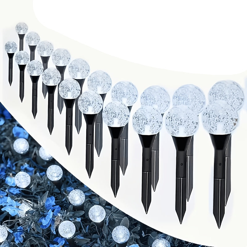 Trendbay 20pcs Solar Garden Crystal Lights White 20-LED