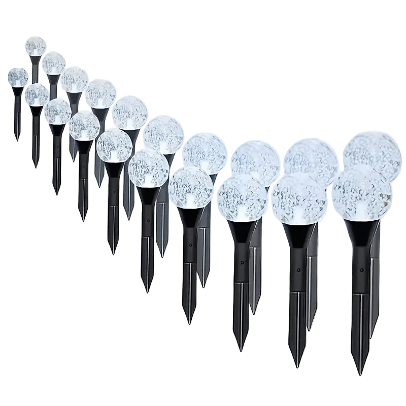 Trendbay 20pcs Solar Garden Crystal Lights White 20-LED