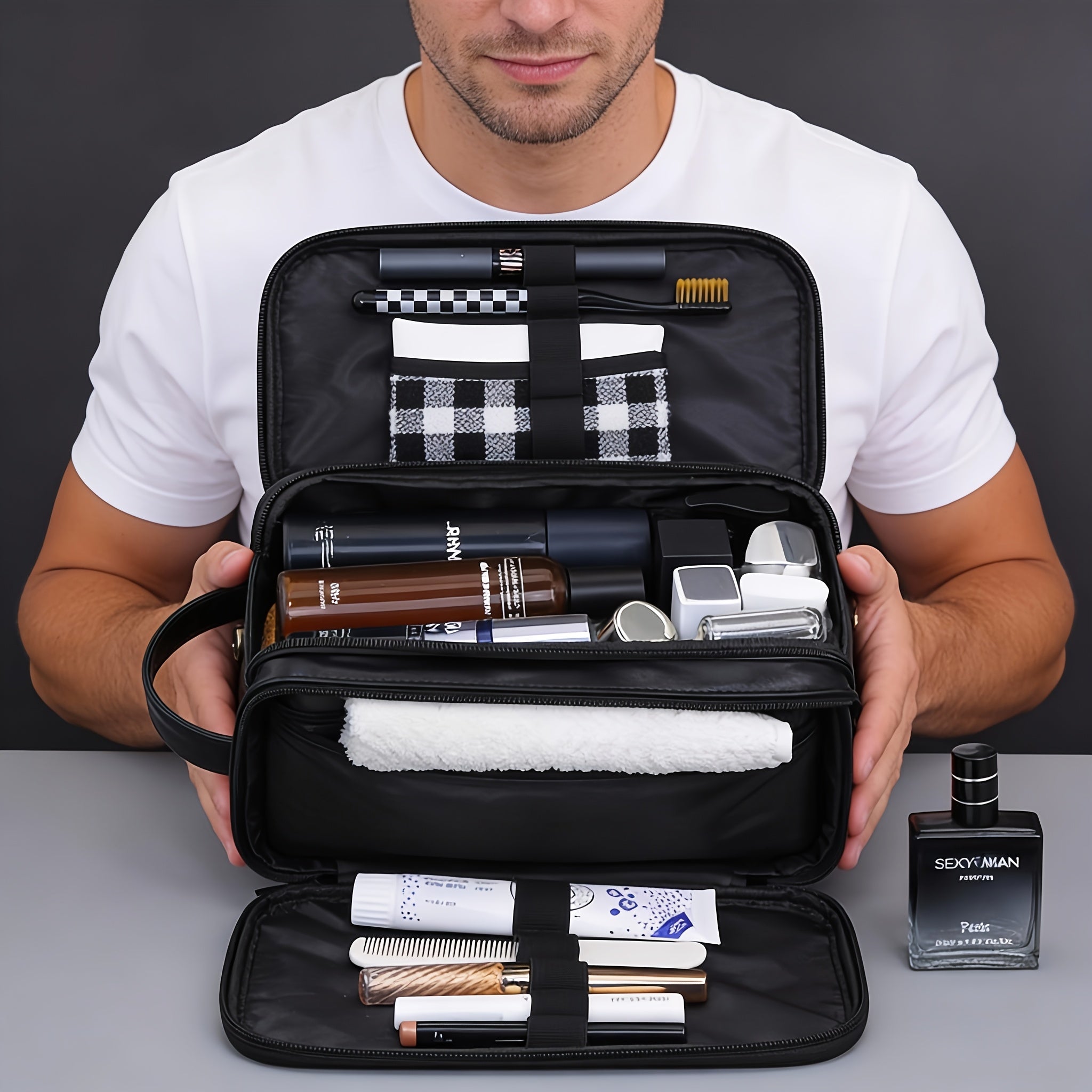 Trendbay Large Capacity Men's Toiletry Travel Bag
