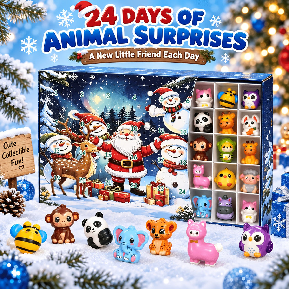 Trendbay 24pcs Christmas Advent Calendar Toy Set