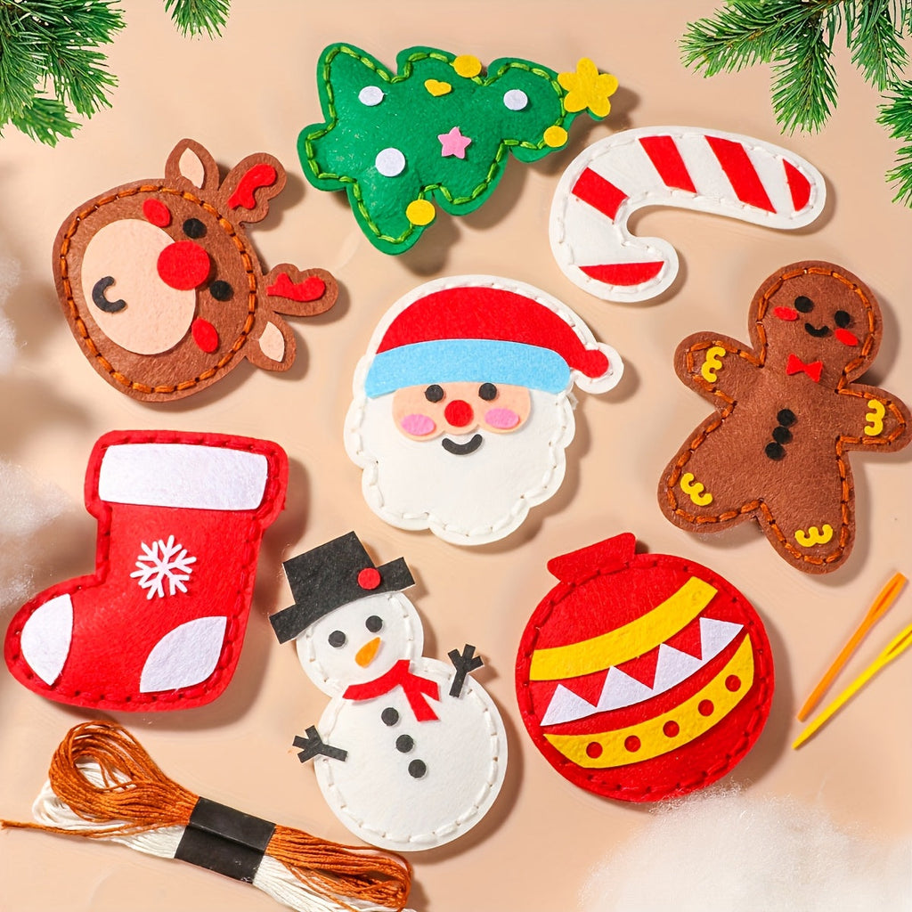 Trendbay DIY Christmas Sewing Kit for Kids Beginner Hand Sewing