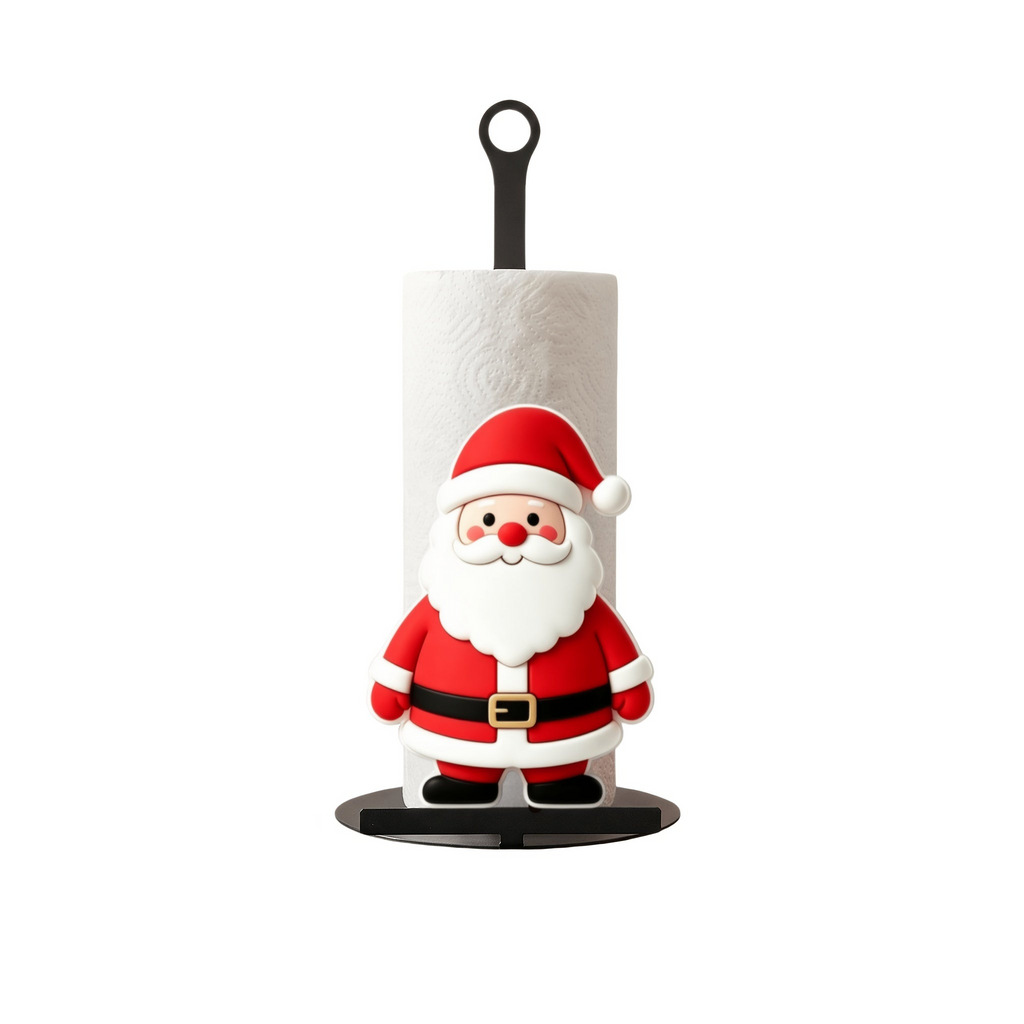Trendbay 23cm Christmas Paper Towel Holder Vertical Santa Claus