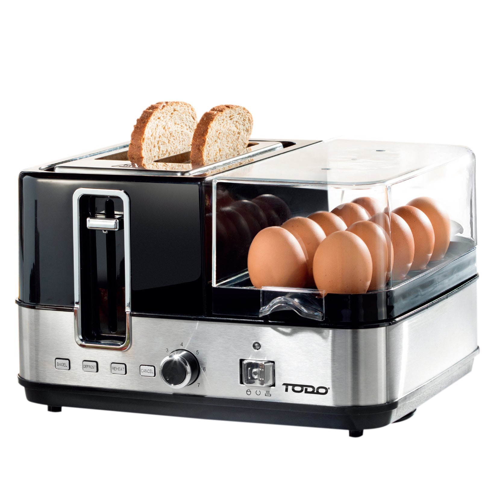 Trendbay 1400W Breakfast Master Toaster Egg Cooker Poacher Bacon Fryer Grill All In One