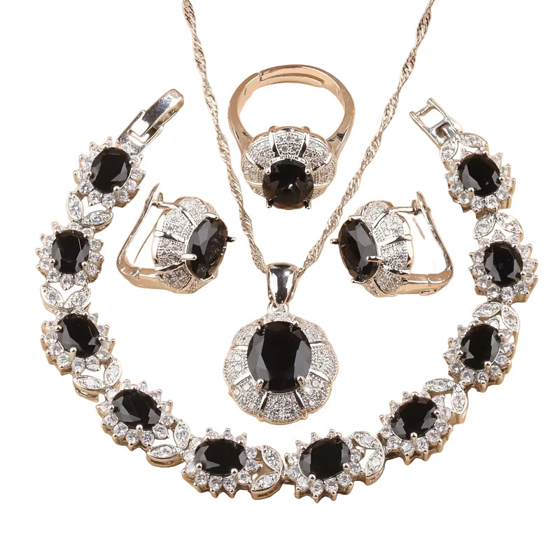 Trendbay 5-Piece Women's Fashion Jewelry Set – Necklace, Pendant, Bracelet, Ring & Earrings