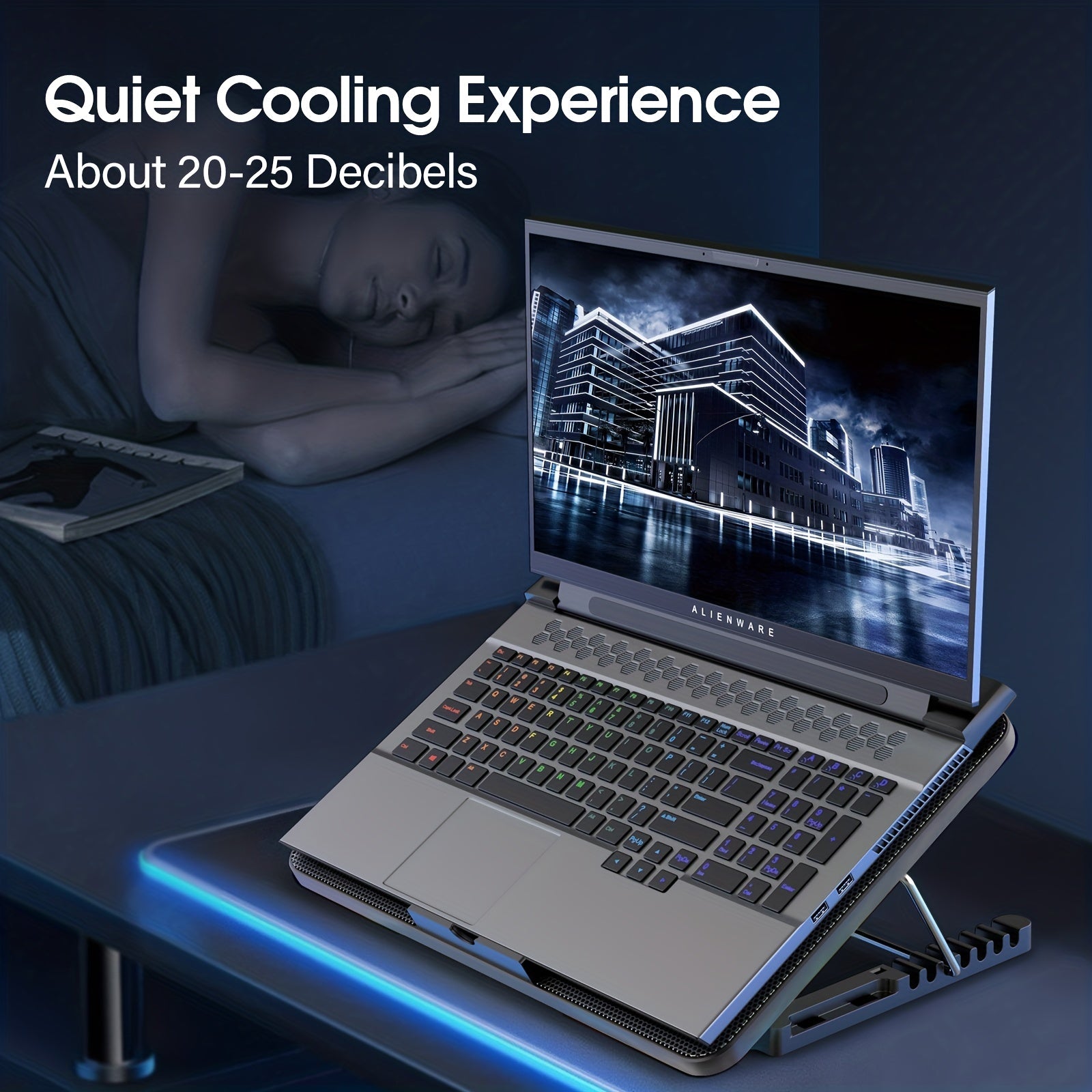 Trendbay Laptop Cooling Pad 6 Fans LED