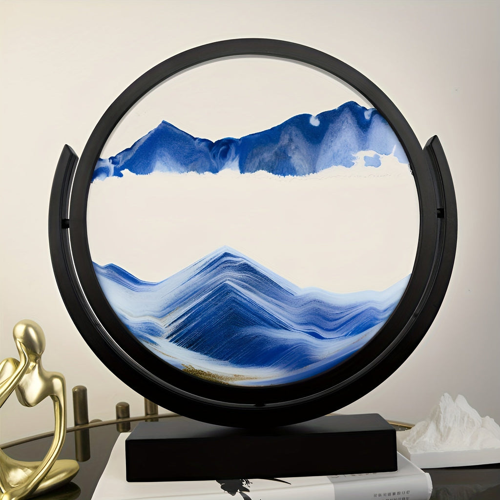 Trendbay Blue 3D Flowing Sand Painting Hourglass