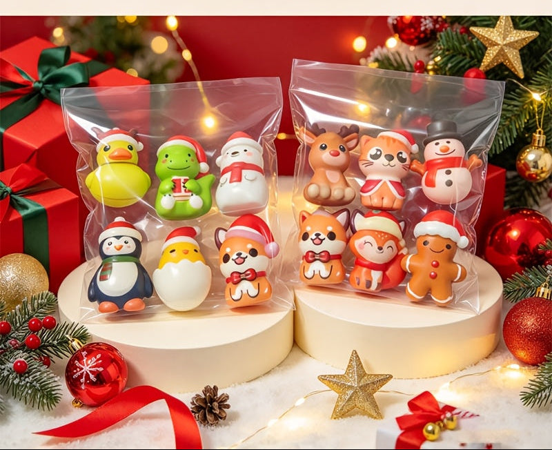 Trendbay 6pcs Christmas Animal Squeeze Toys Set Random