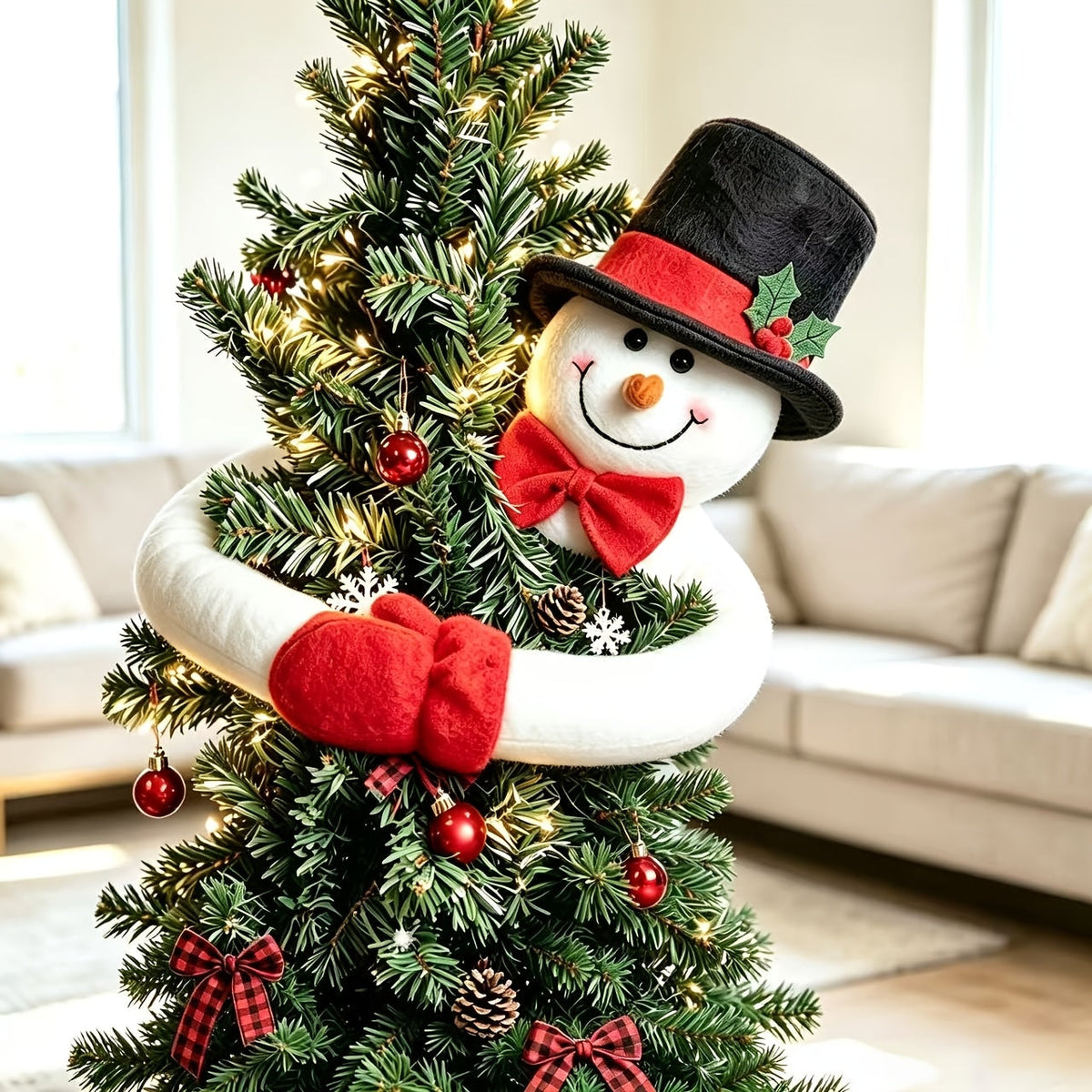 Trendbay Christmas Decoration Classic White Cotton Snowman