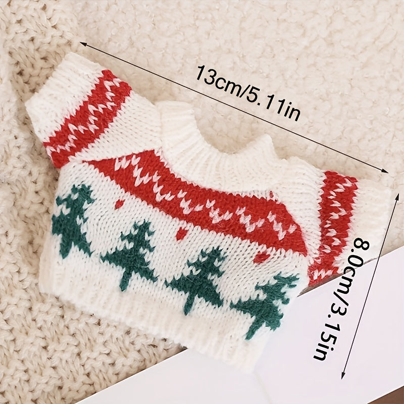 Trendbay White Christmas Car Gear Shift Knob Cover Mini Knitted Sweater