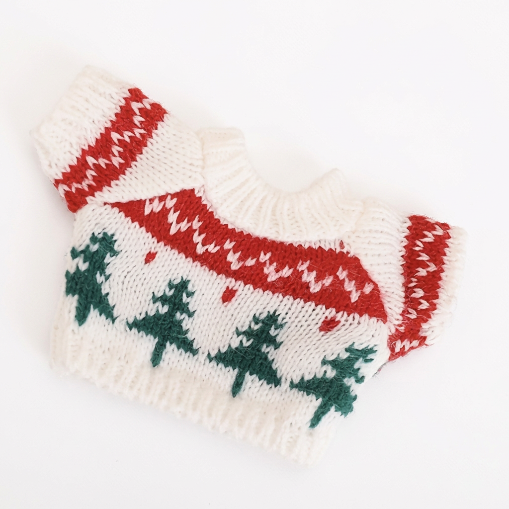 Trendbay White Christmas Car Gear Shift Knob Cover Mini Knitted Sweater