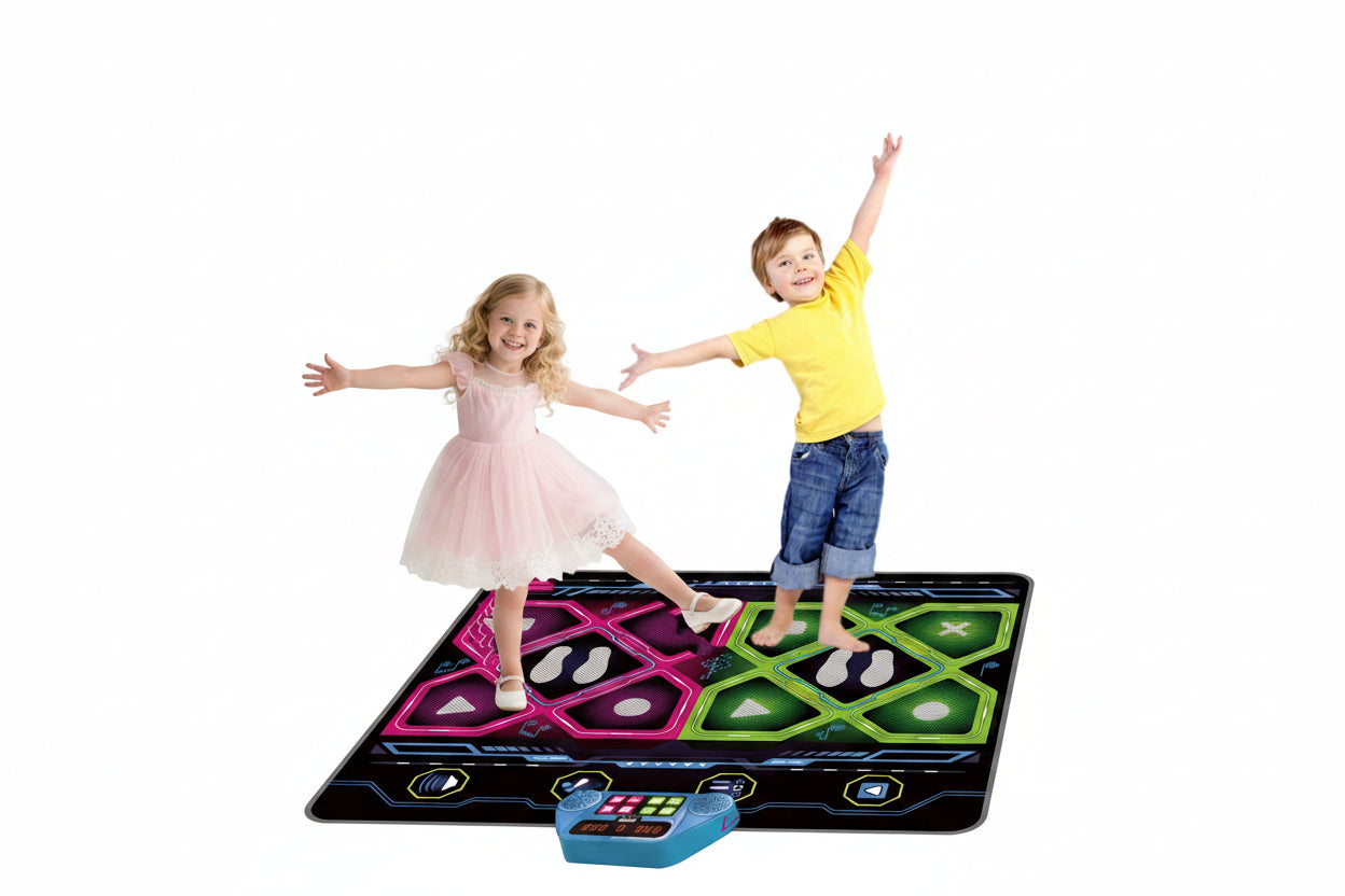 Trendbay Double Dance Mat – LED Electronic Dance Game Pad for Kids & Adults