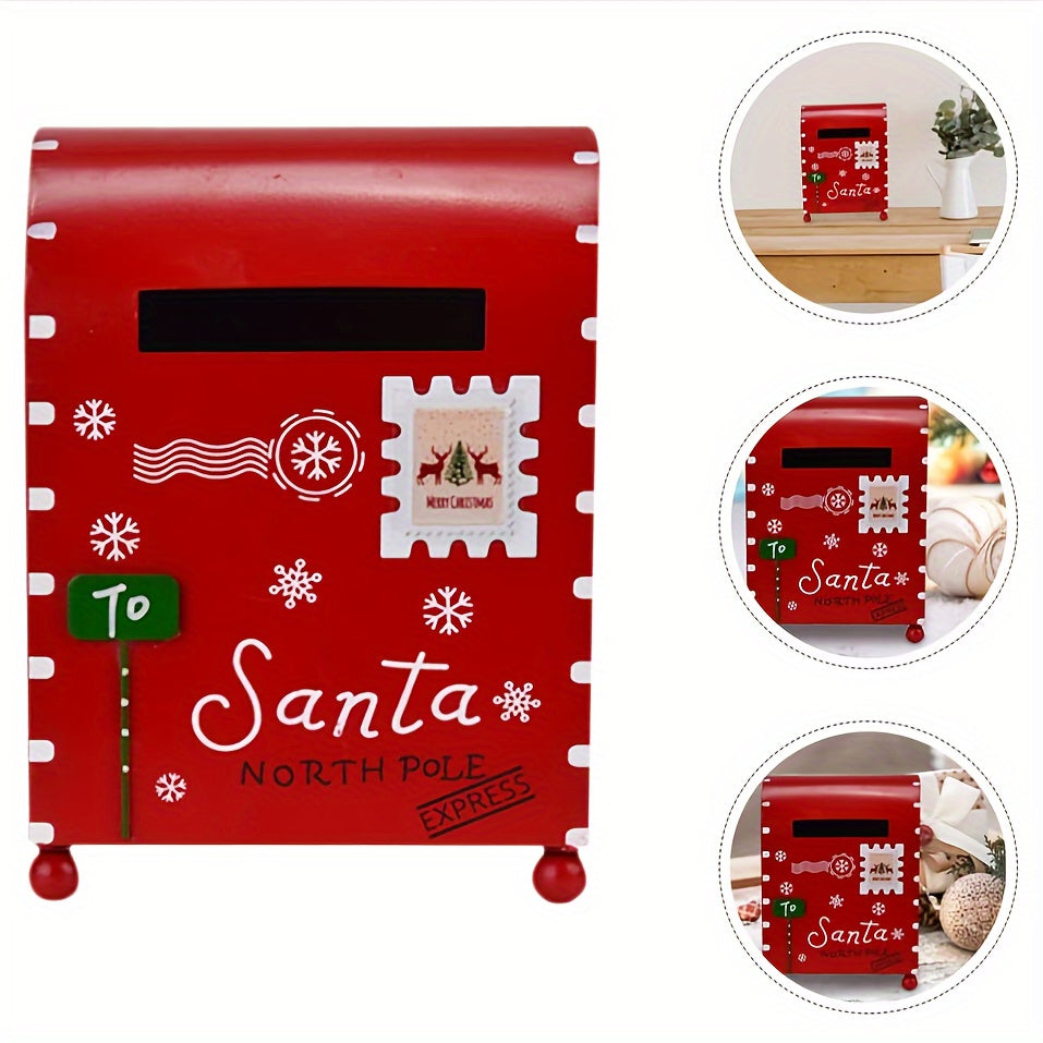 Trendbay Red Metal Christmas Mailbox Decor Small Americana-Style