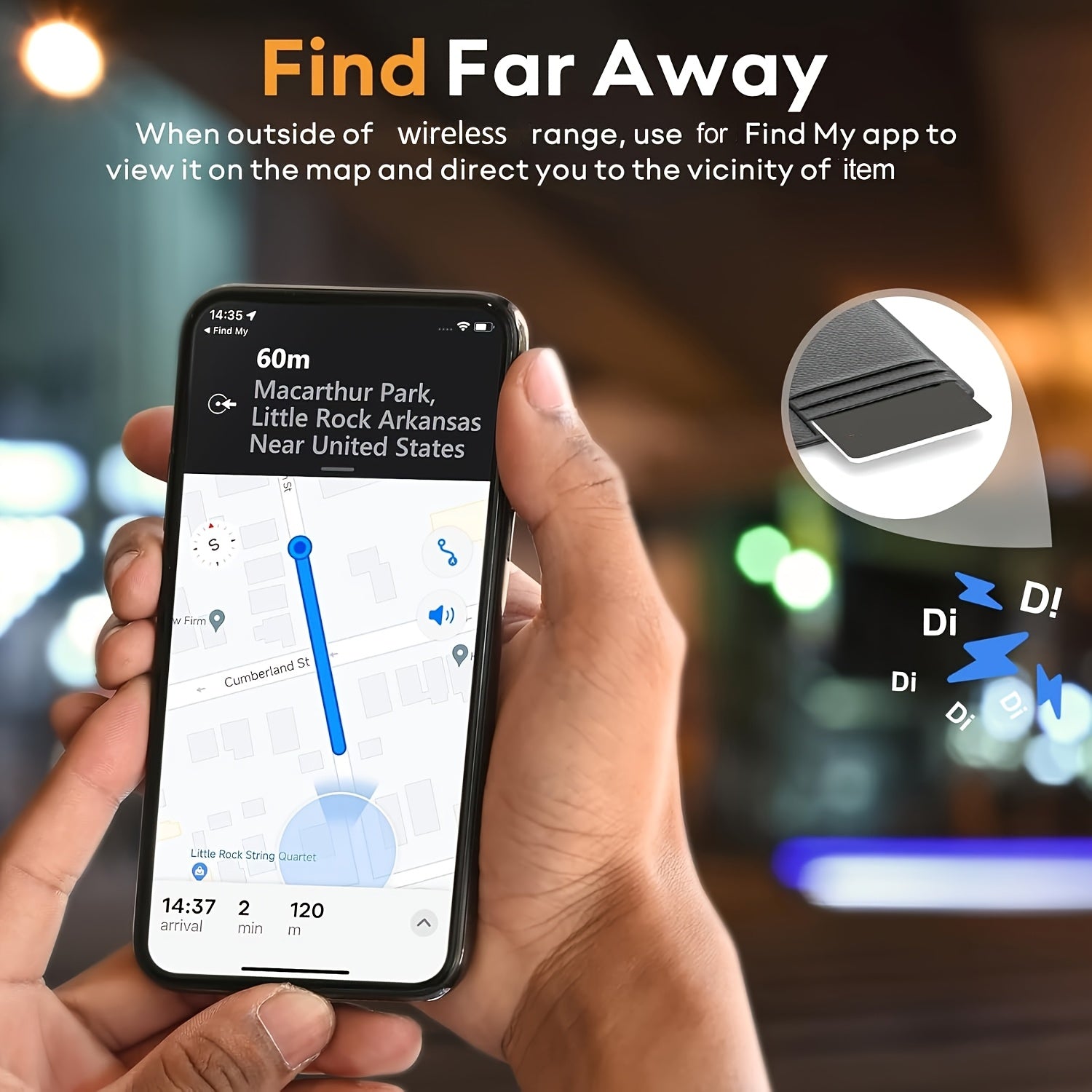 Trendbay Ultra-Thin Wallet Tracker Card 2-Pack