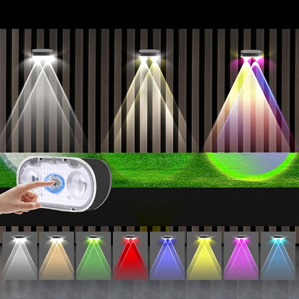 Trendbay 4 Pack Outdoor Solar Wall Lights IP44 Rated Fence