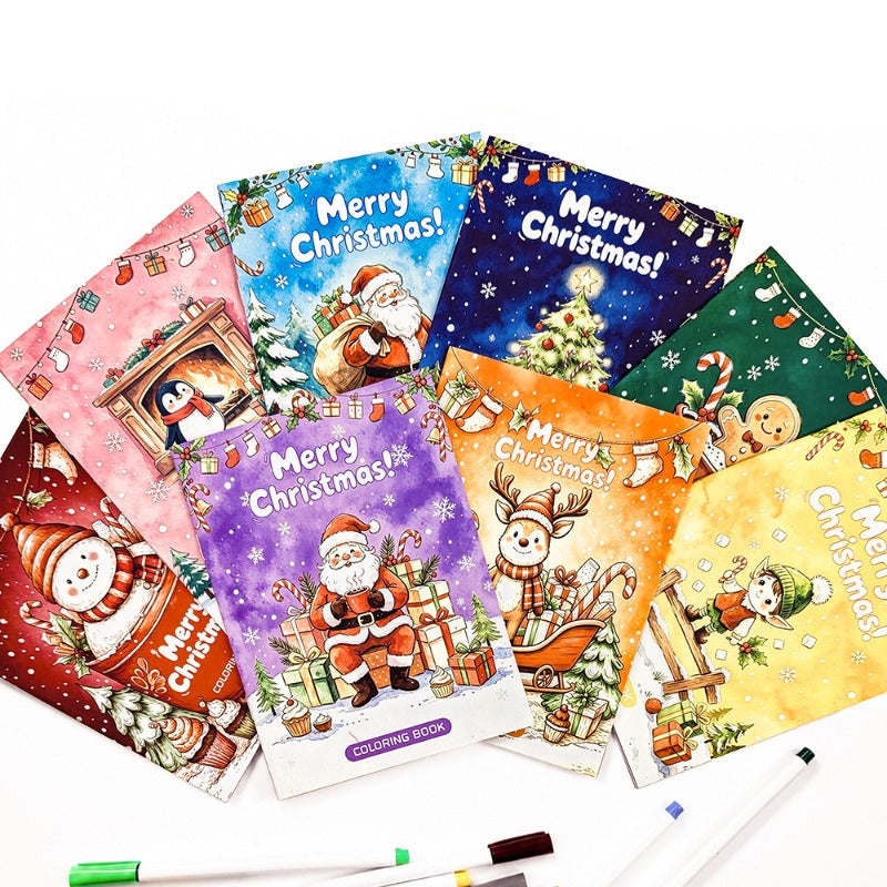 Trendbay Christmas and Halloween 8 Coloring Books Set for Kids