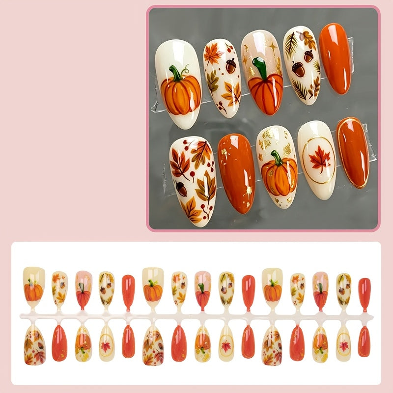 Trendbay 30-Piece 3D Almond-Shaped Press-On Nails for Halloween