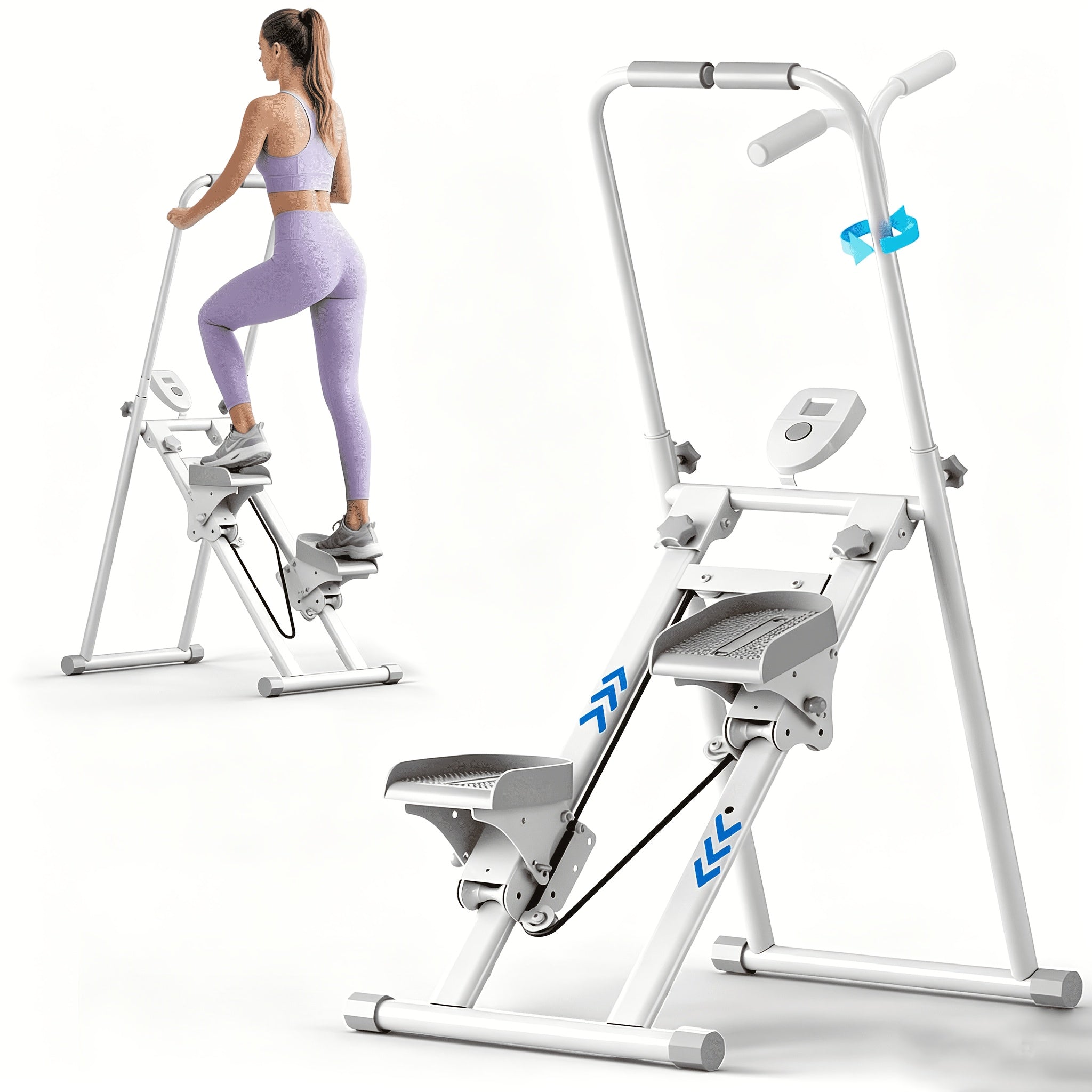 Trendbay Foldable Stair Stepper with Adjustable Handlebar