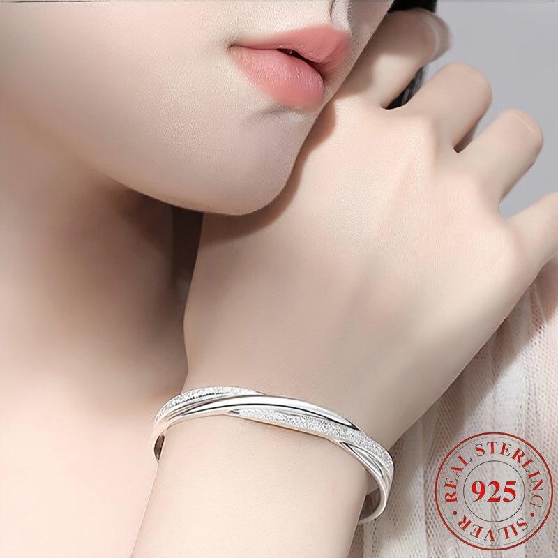 Trendbay 925 Sterling Silver Interlaced Boho Bracelet – Elegant Women's Fashion Jewelry