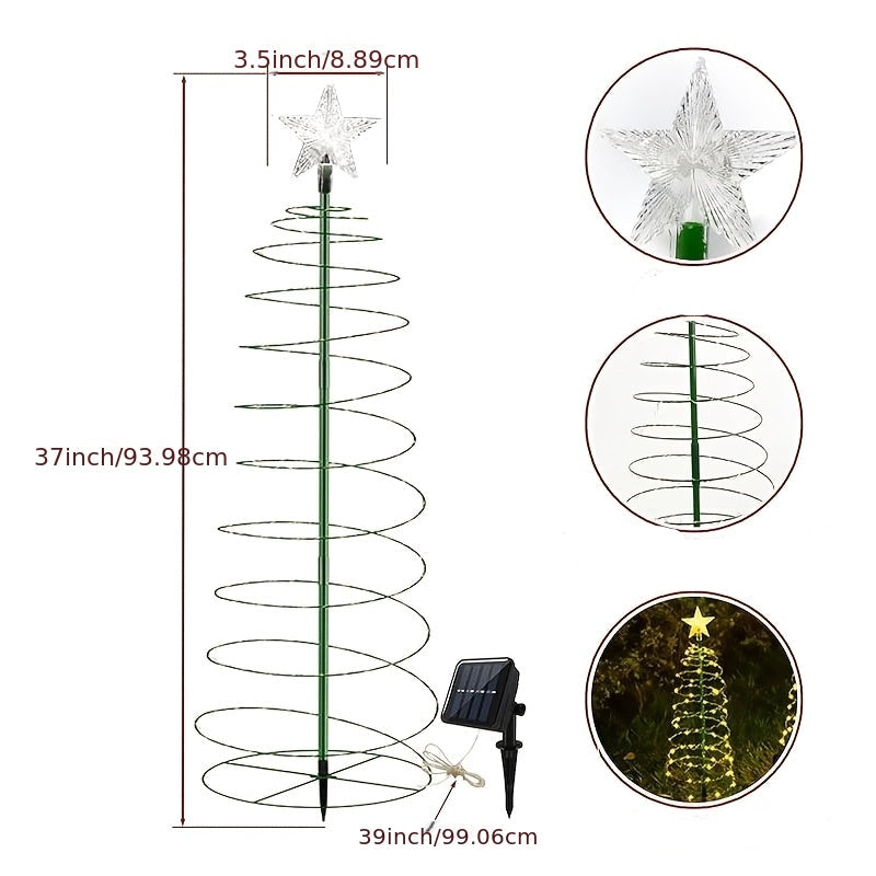 Trendbay 93cm Solar Christmas Tree Light Warm White