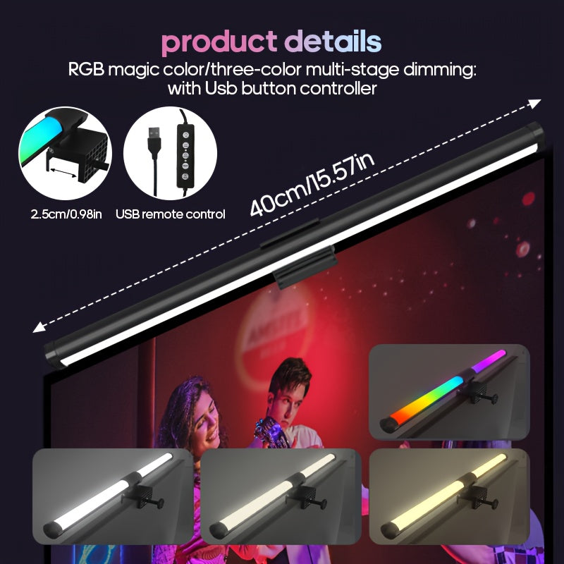 Trendbay RGB USB Screen Light Bar with 4 Modes & Dimmer Control
