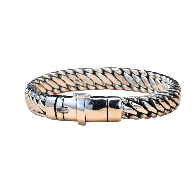 Trendbay Sterling Silver Viking-Style Three-Strand Bracelet – Men's & Women's Fashion Jewelry