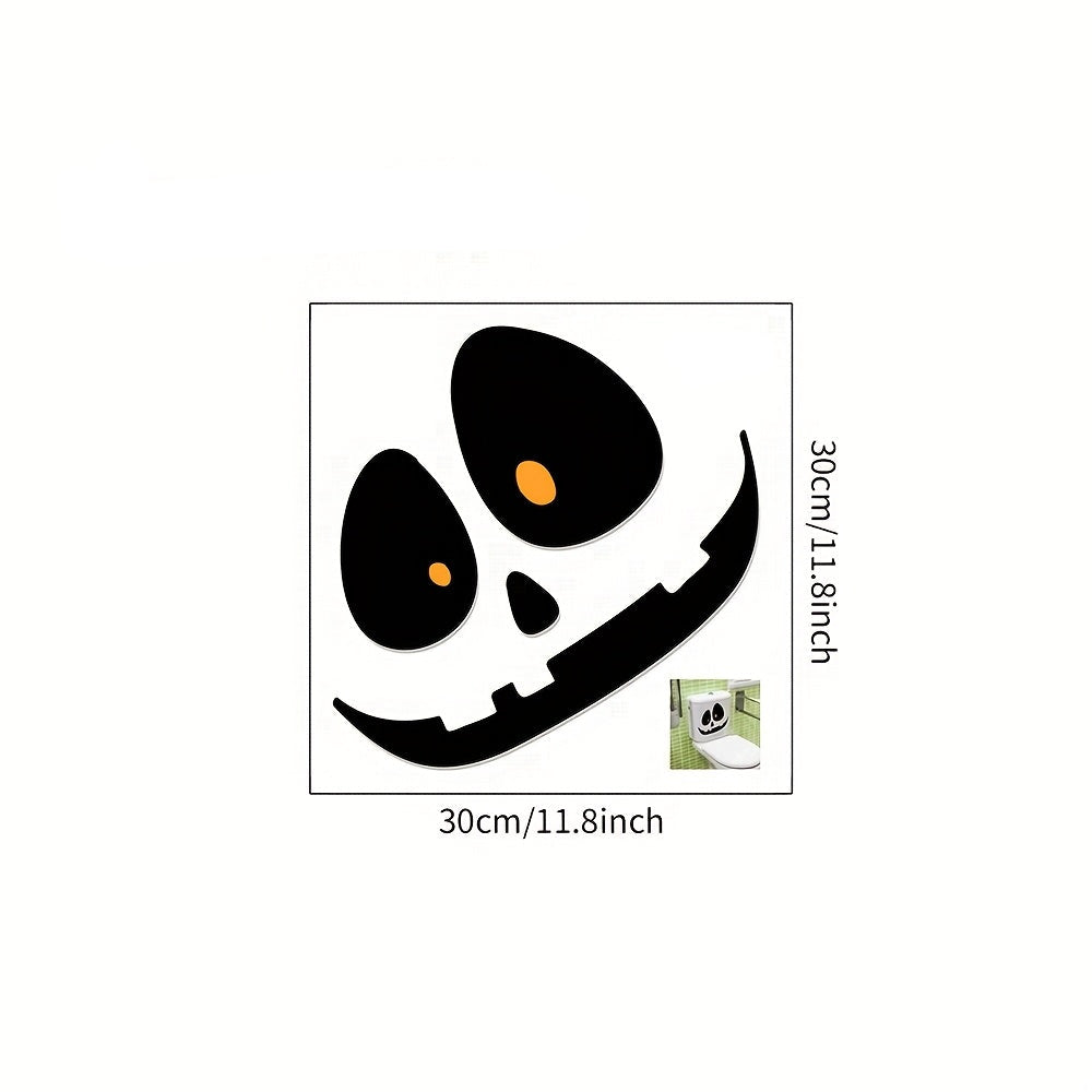 Trendbay Halloween Skull Toilet Lid Sticker – Self-Adhesive Removable